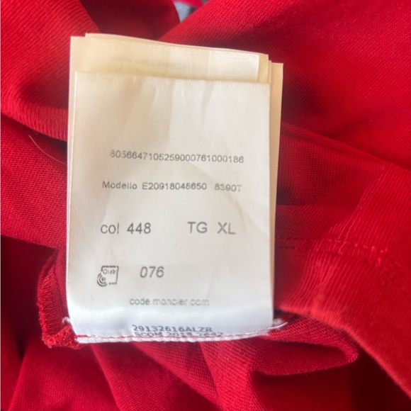 Moncler Men Vibrant Red Tee - Picture 8 of 11